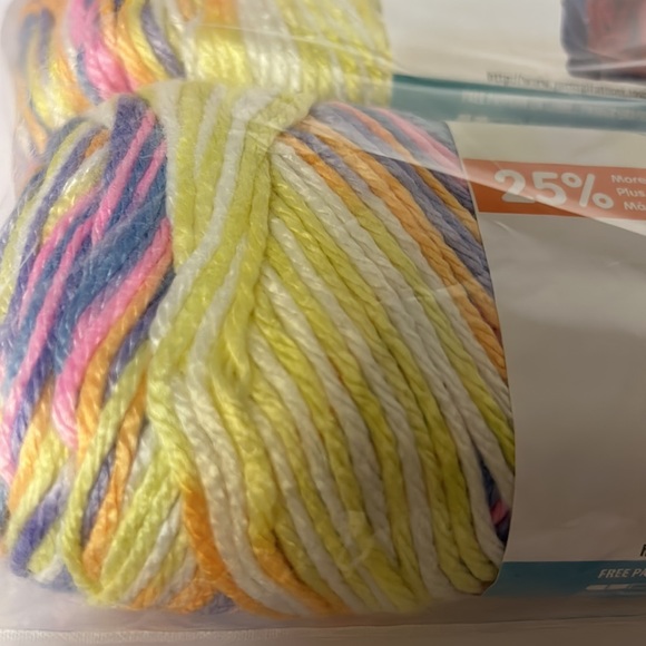 Caron Simply Soft PaintsYarn Lot of 3 BABY BRIGHTS #4 Medium 100% Acrylic 275yds - Picture 2 of 4